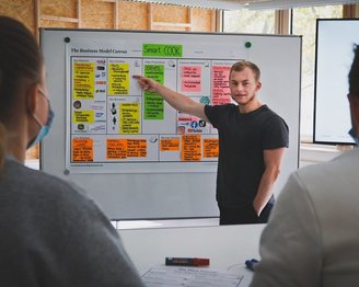 Studierende erfahren im Gründer-Institut, wie Entrepreneurship funktioniert.