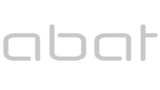 Das Wort "abat" in einer modernen, minimalistischen Schriftart auf hellem Hintergrund.