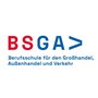 Logo der BSGA, Berufsschule für den Großhandel, Außenhandel und Verkehr, mit den Buchstaben BSGA in rot und blau.