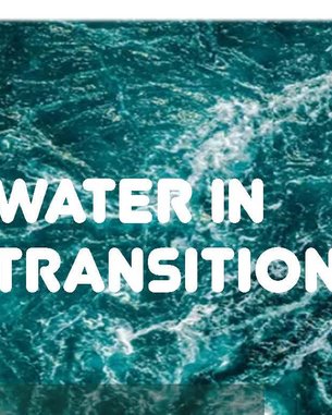 Ein Plakat für das Symposium "Water in Transition", das von Prof. Dr. Ulrike Gayh geleitet wird. Es thematisiert extreme Wetterereignisse und innovative Lösungen mit künstlicher Intelligenz. Datum: 09.10. bis 11.10.2024.