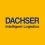 DACHSER-Logo mit dem Slogan "Intelligent Logistics" auf gelbem Hintergrund.