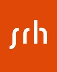Logo der SRH Hochschulen auf orangefarbenem Hintergrund.